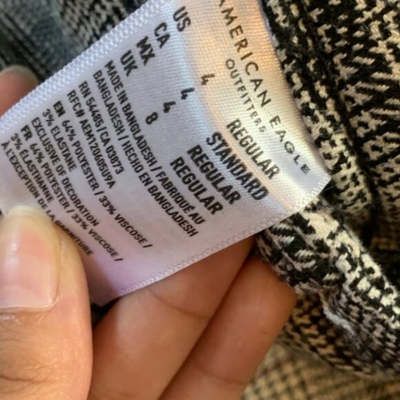 American Eagle Plaid Pants Size 4 - Picture 6 of 8